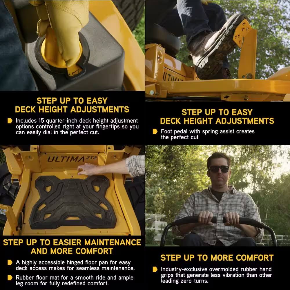 Ultima ZT1 50 in Fabricated Deck 25HP V-Twin Kohler 7000 Series Engine Dual Hydro Drive GAS Zero Turn Riding Lawn Mower