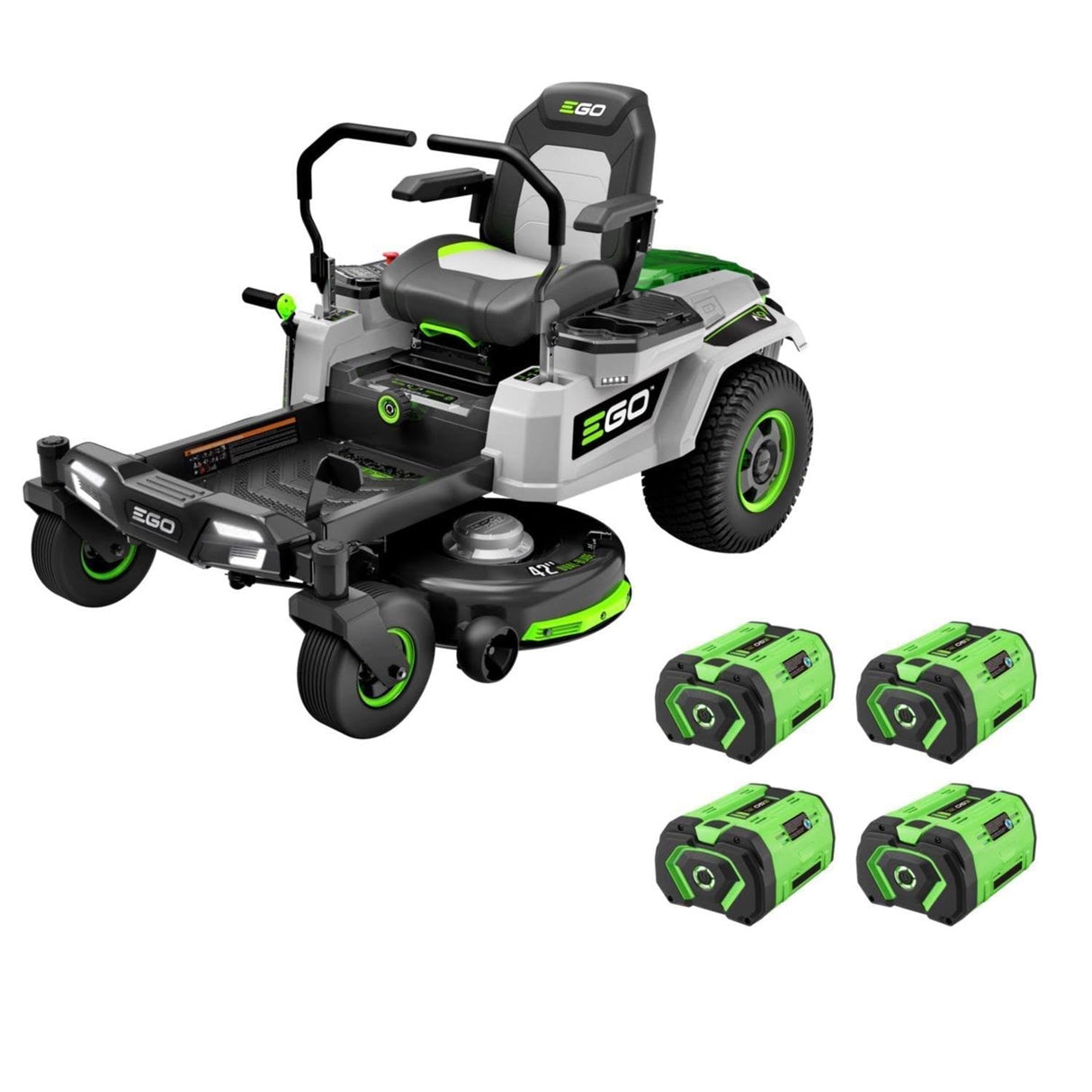 Ego Power+ Z6 Zero Turn Riding Mower - 42-Inch Cutting Deck, 56V ARC Lithium Batteries, Up to 2-Acres Per Charge