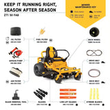 Ultima ZT1 50 in Fabricated Deck 25HP V-Twin Kohler 7000 Series Engine Dual Hydro Drive GAS Zero Turn Riding Lawn Mower